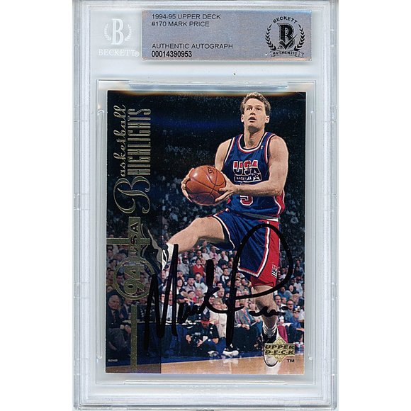 Mark Price Signed Team USA 1994-95 Upper Deck Basketball Card Beckett Autograph - Picture 1 of 4